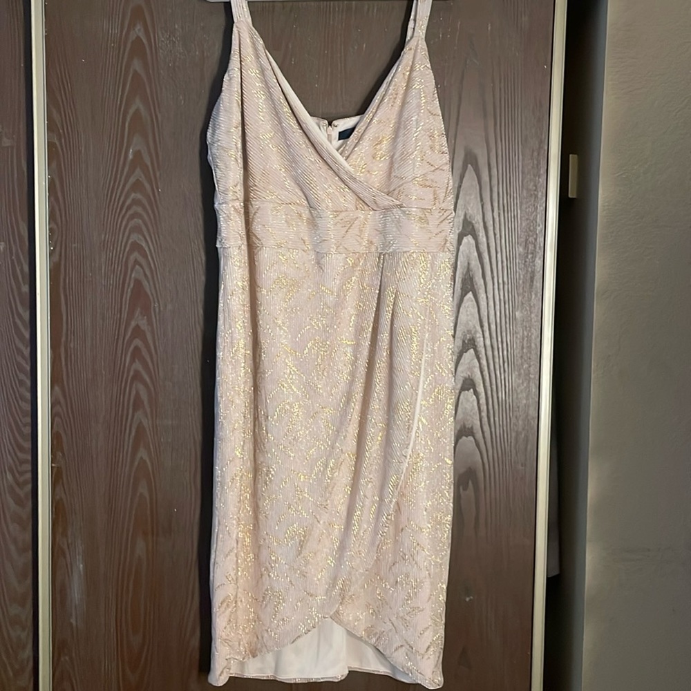 Rachel Roy Cocktail Dress Blush Pink and Gold